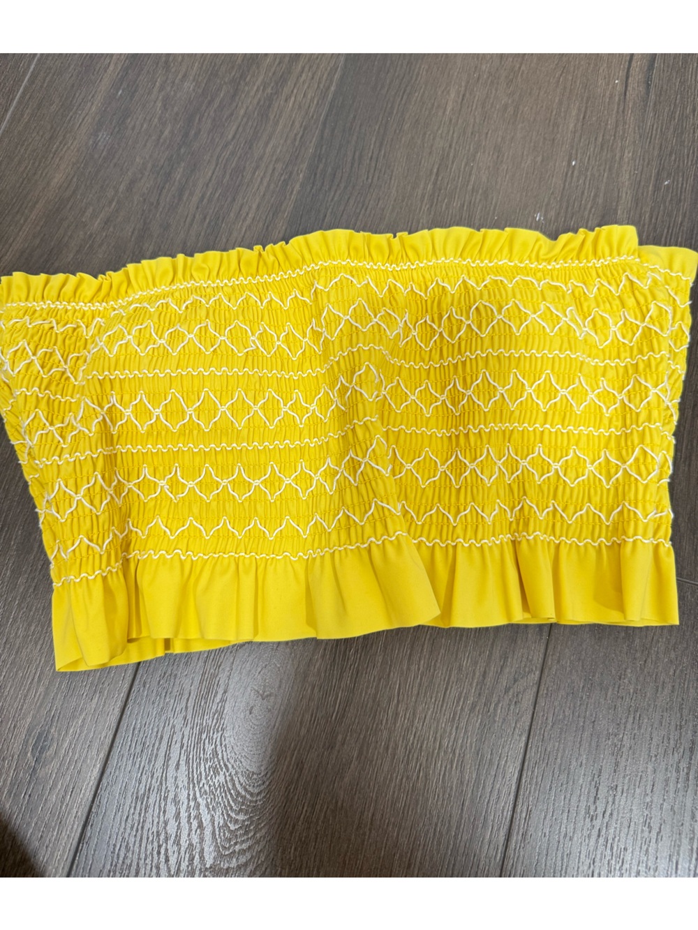 Target Smocked Bikini Top L